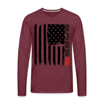 Men's Premium Long Sleeve T-Shirt - heather burgundy