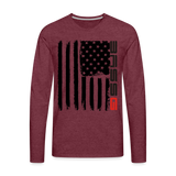 Men's Premium Long Sleeve T-Shirt - heather burgundy