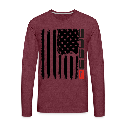 Men's Premium Long Sleeve T-Shirt - heather burgundy