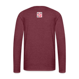 Men's Premium Long Sleeve T-Shirt - heather burgundy