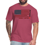 Fitted T-Shirt - heather burgundy