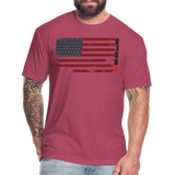 Fitted T-Shirt - heather burgundy