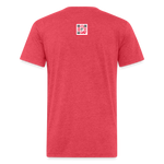 Fitted Cotton/Poly T-Shirt by Next Level - heather red