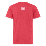 Fitted Cotton/Poly T-Shirt by Next Level - heather red