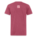 Fitted Cotton/Poly T-Shirt by Next Level - heather burgundy