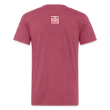 Fitted Cotton/Poly T-Shirt by Next Level - heather burgundy