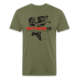 Fitted Cotton/Poly T-Shirt by Next Level - heather military green