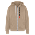 Bella + Canvas Unisex Full Zip Hoodie - tan