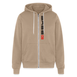 Bella + Canvas Unisex Full Zip Hoodie - tan