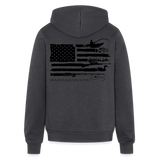 Bella + Canvas Unisex Full Zip Hoodie - charcoal grey